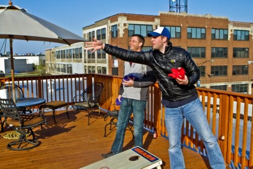 Rick and Jason inaugurate the summer bags season.